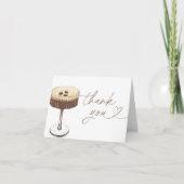Espresso Martini Love Is Brewing Bridal Shower  サンキューカード (正面)