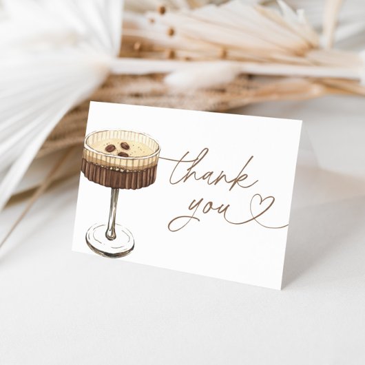 Espresso Martini Love Is Brewing Bridal Shower  サンキューカード