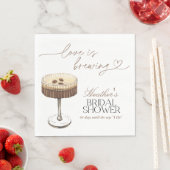 Espresso Martini Love Is Brewing Bridal Shower  スタンダードランチョンナプキン (インサイチュ)
