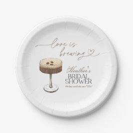 Espresso Martini Love Is Brewing Bridal Shower  ペーパープレート