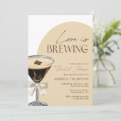 Espresso Martini Love is Brewing Bridal Shower 招待状 (スタンド正面)