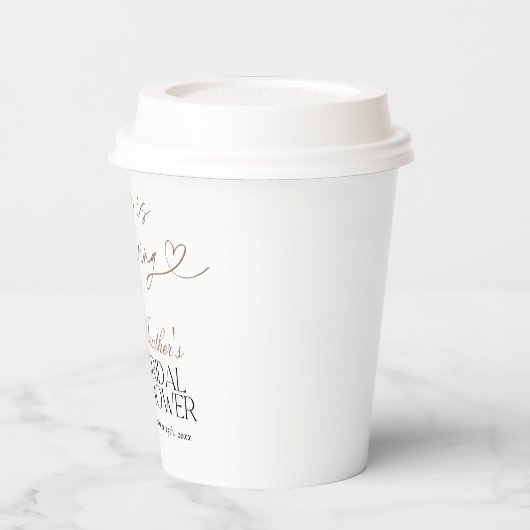 Espresso Martini Love Is Brewing Bridal Shower 紙コップ (左)