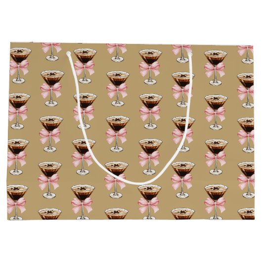 Espresso Martini Pattern ラージペーパーバッグ (裏面)
