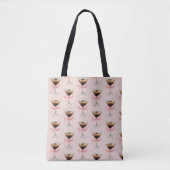 Espresso Martini Pattern Pink トートバッグ (正面)