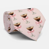 Espresso Martini Pattern Pink ネクタイ (ロール)