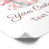 Espresso Martini Pink Coquette Bow Custom Sign ポスター (角)