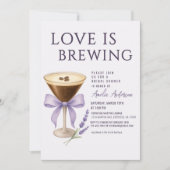 Espresso Martini QR Code Registry Bridal Shower 招待状 (正面)