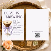 Espresso Martini QR Code Registry Bridal Shower 招待状