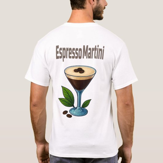 Espresso Martini T-Shirt – Bold Coffee Cocktail Tシャツ (裏面)