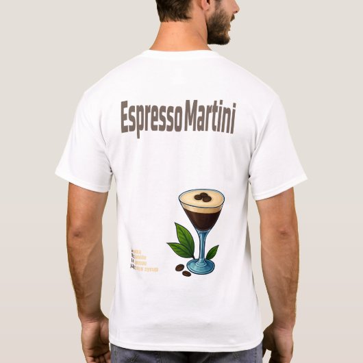 Espresso Martini T-Shirt – Bold Coffee Cocktail Tシャツ (裏面)