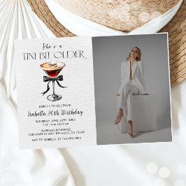 Espresso Martini Tiniビット古い誕生日写真 招待状