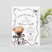 Espresso Martini Tini Bit Closer Bridal Shower 招待状 (スタンド正面)