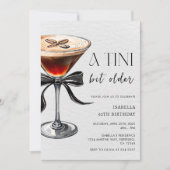 Espresso Martini Tini Bit Older Birthday Party 招待状 (正面)