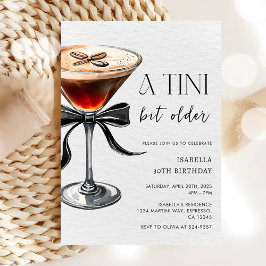 Espresso Martini Tini Bit Older Birthday Party 招待状