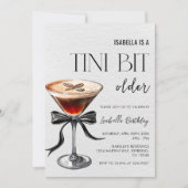 Espresso Martini Tini Bit Older Birthday Party  招待状 (正面)