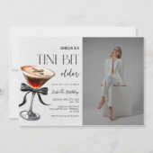 Espresso Martini Tini Bit Older Birthday Photo 招待状 (正面)