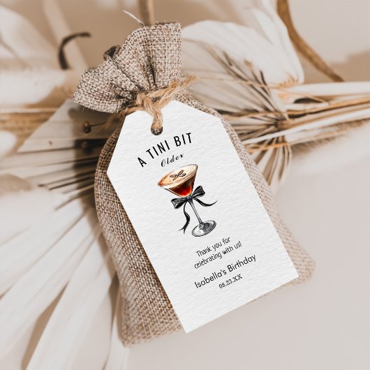 Espresso Martini Tini Bit Older Birthday Thanks ギフトタグ
