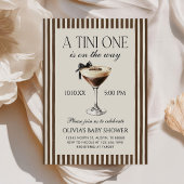 Espresso Martini Tini One Baby Shower 招待状