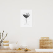 Espresso Martini Wall Art Print (Grey Edition) ポスター (キッチン)