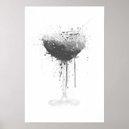 Espresso Martini Wall Art Print (Grey Edition) ポスター (正面)