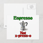 Espresso Not X-Press-O ポストカード (正面/裏面)