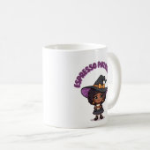 Espresso Patronum Witch Mug – Cute Witch with Bow  コーヒーマグカップ (正面右)