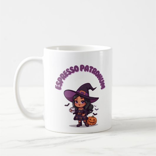 Espresso Patronum Witch Mug – Dark Witch Kawaii コーヒーマグカップ (左)
