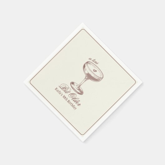 Espresso Tiniビット古いエレガント誕生日 スタンダードカクテルナプキン (角)