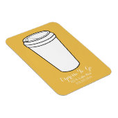 Espresso To-Goビジネスのマスタードの背景 マグネット (右側)