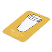 Espresso To-Goビジネスのマスタードの背景 マグネット (左側)