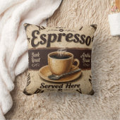 Espresso Vintage Coffee Bar クッション (ブランケット)