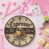 Espresso Vintage Coffee Bar ペーパープレート (パーティー)