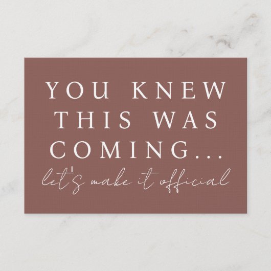 Espresso Will You Be My Bridesmaid Proposal Card 招待状 (正面)