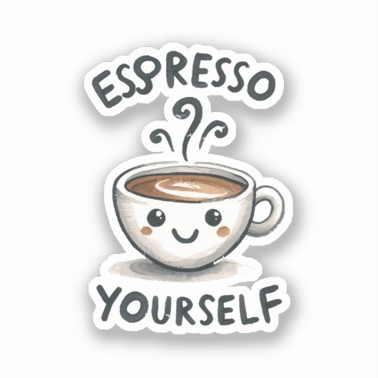 Espresso Yourselfコーヒー シール (正面)