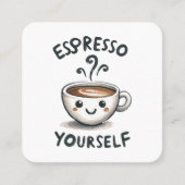 Espresso Yourselfコーヒー スクエア名刺 (正面)