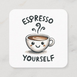 Espresso Yourselfコーヒー スクエア名刺
