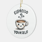 Espresso Yourselfコーヒー セラミックオーナメント (左)