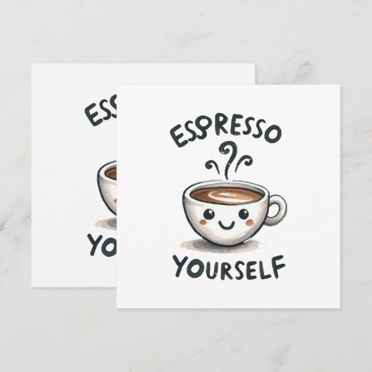 Espresso Yourselfコーヒー 招待状 (正面/裏面)