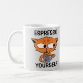 ESPRESSO YOURSELF コーヒージョーク ユーモア コーヒーマグカップ (左)
