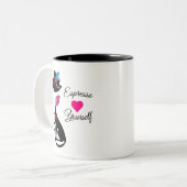 Espresso Yourself Black Cat ツートーンマグカップ (正面左)