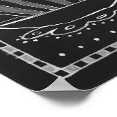 Espresso Yourself, Coffee Chalkboard Typography ポスター (角)