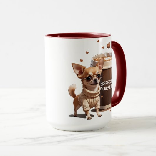 Espresso Yourself – Coffee Chihuahua Edition マグカップ (正面右)