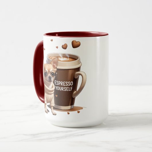 Espresso Yourself – Coffee Chihuahua Edition マグカップ (正面左)