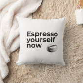 Espresso Yourself Now Bean付きコーヒー引用文 クッション (ブランケット)