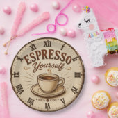 Espresso Yourself Vintage Coffee ペーパープレート (パーティー)