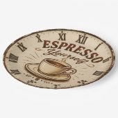 Espresso Yourself Vintage Coffee ペーパープレート (アングル)