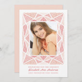 Esprit卒業写真アナウンスメント赤面 案内状 (正面/裏面)