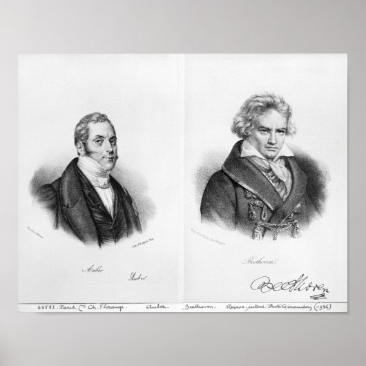 Esprit Auber  and Ludwig van Beethoven ポスター (正面)