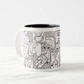 Esquisses de souris encrées ツートーンマグカップ (正面左)