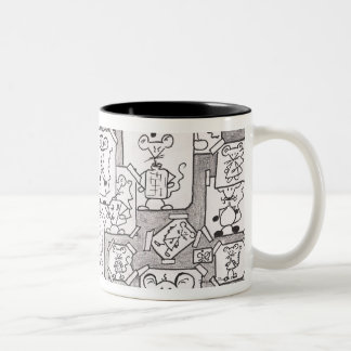 Esquisses de souris encrées ツートーンマグカップ